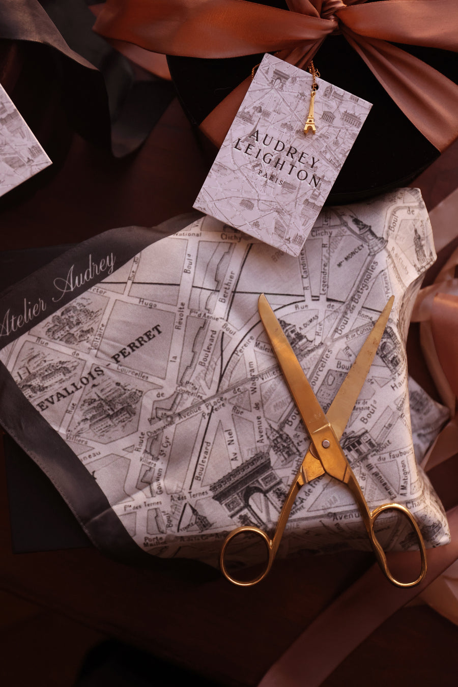 Paris Silk Scarf & Brooch Set