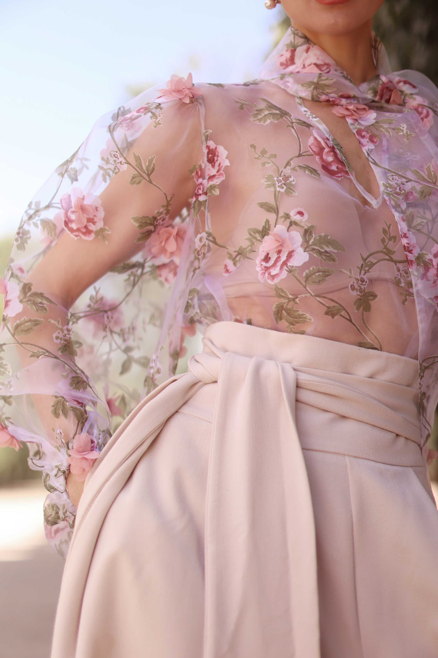 Pink Bouquet Rococo Blouse