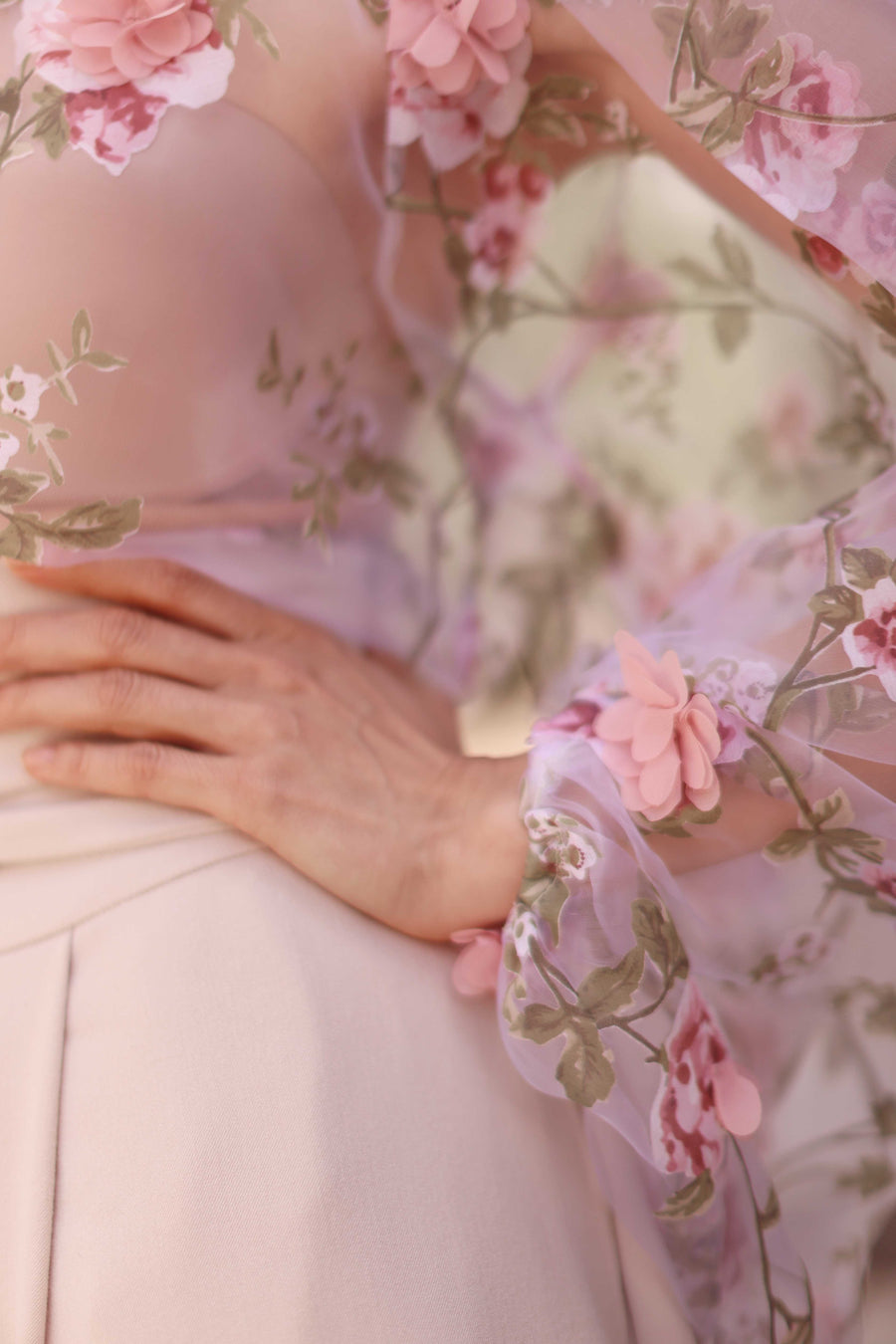 Pink Bouquet Rococo Blouse