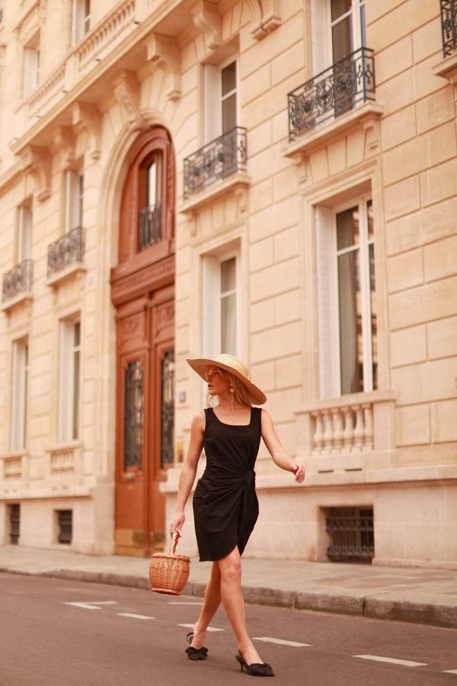 Black Summer Wrap Dress