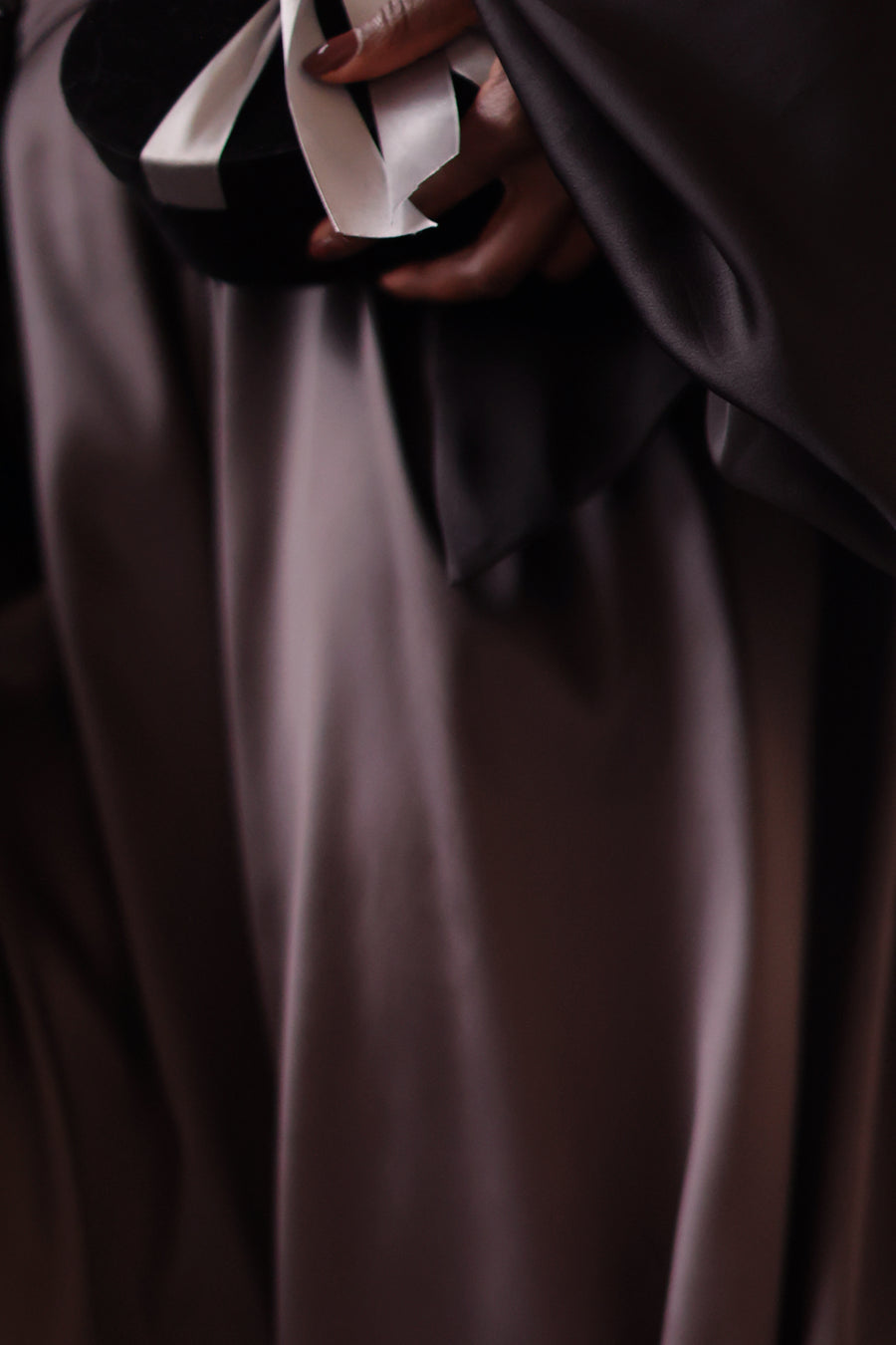 Grey Satin Wrap Trousers