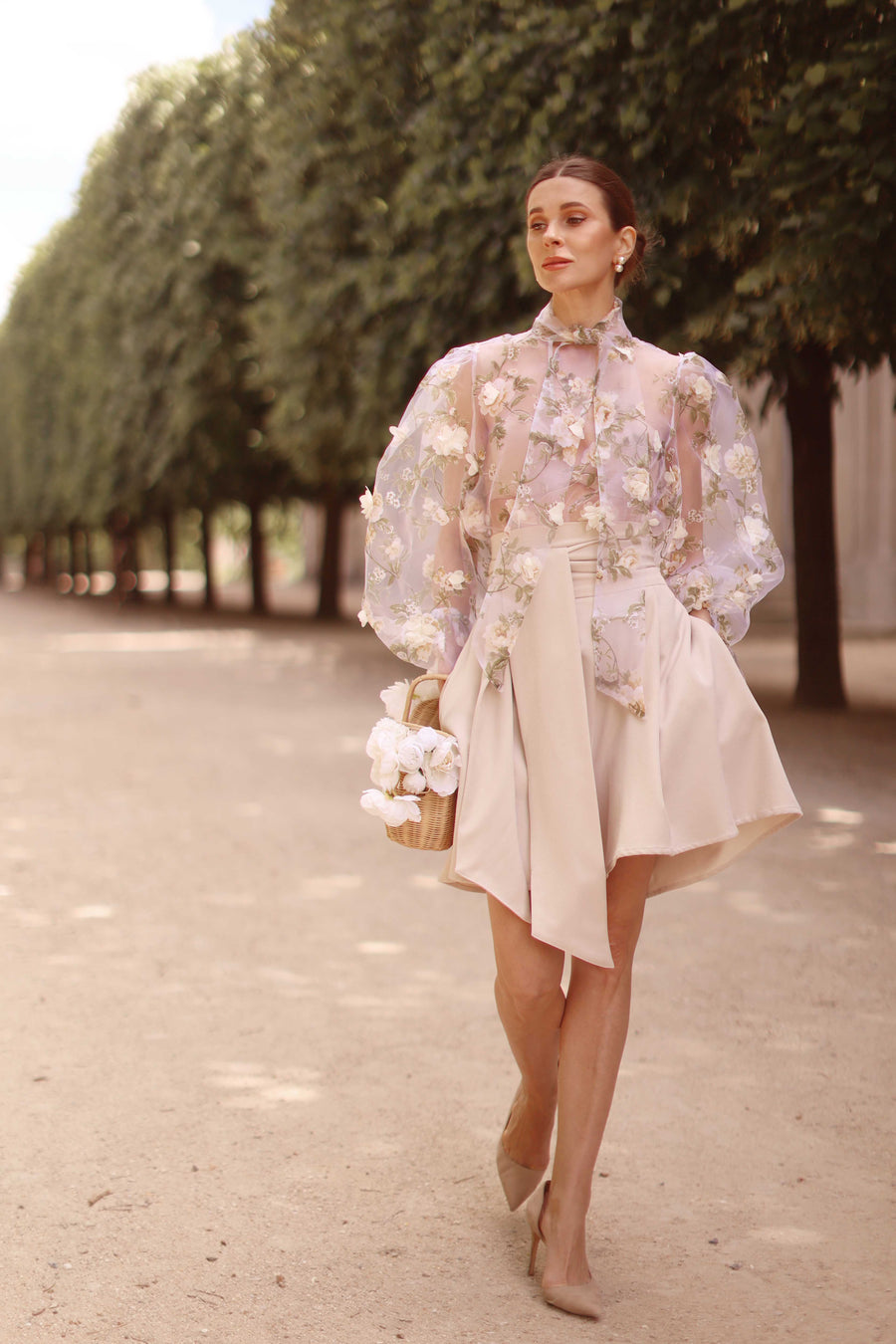 Cream Bouquet Rococo Blouse