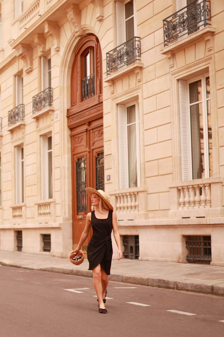 Black Summer Wrap Dress