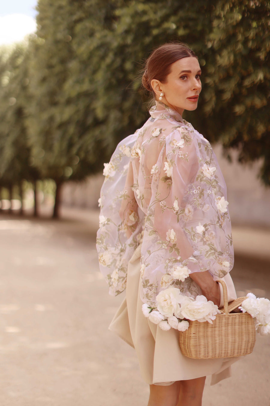 Cream Bouquet Rococo Blouse
