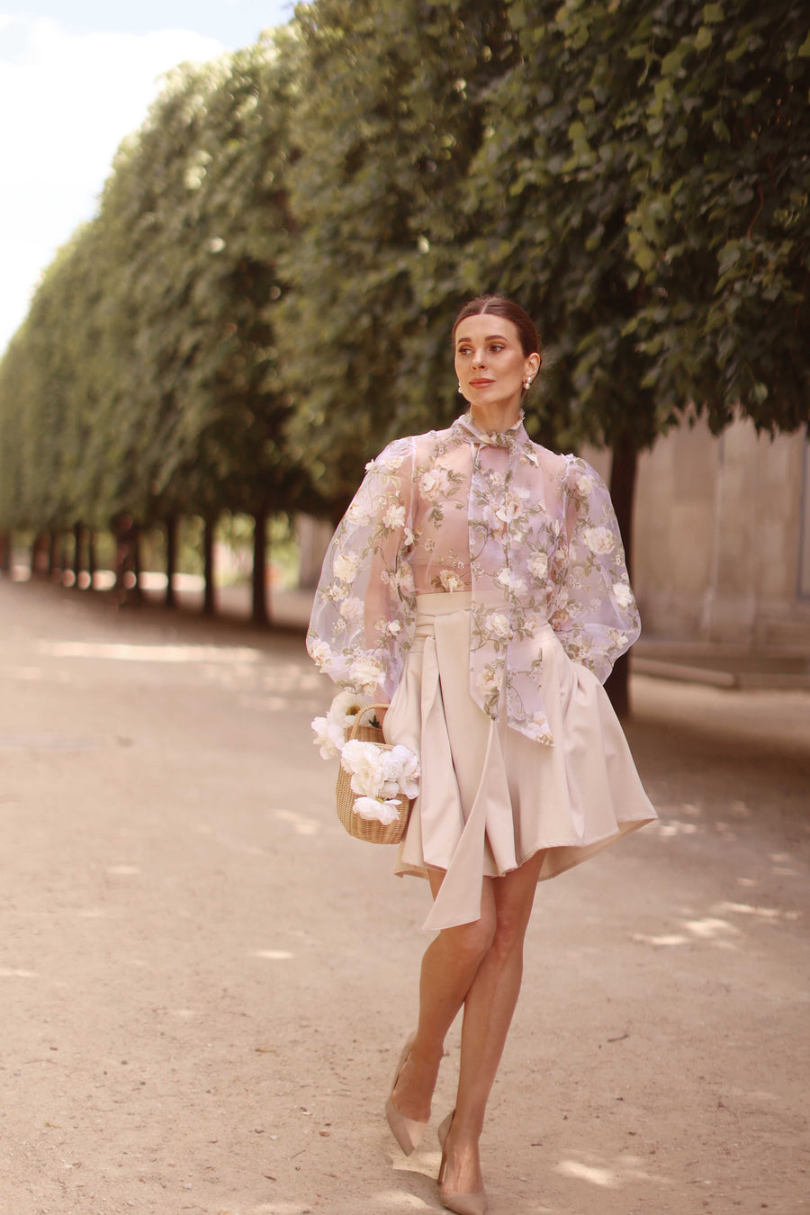 Cream Bouquet Rococo Blouse