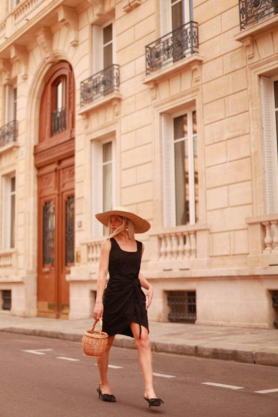 Black Summer Wrap Dress