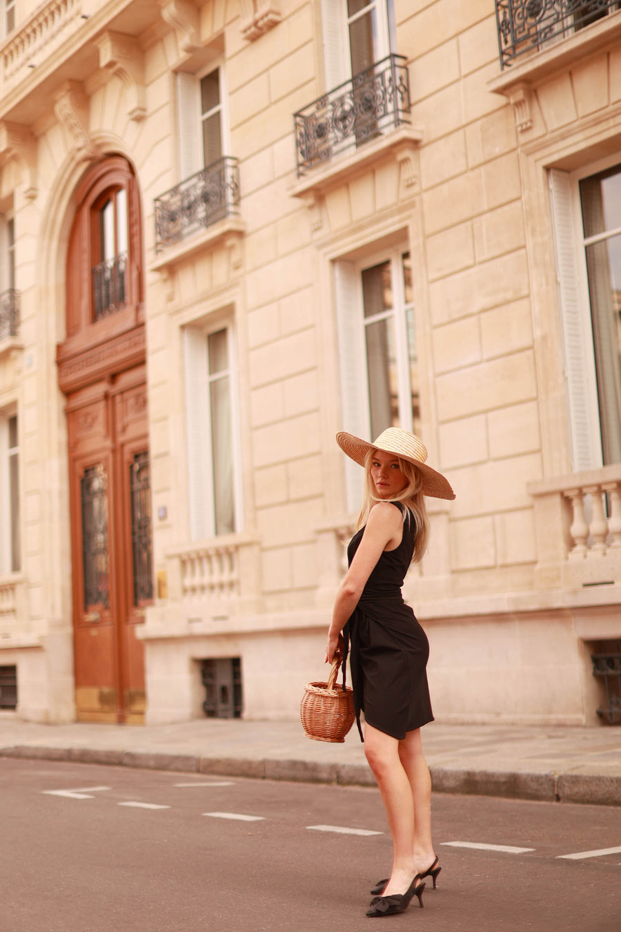 Black Summer Wrap Dress