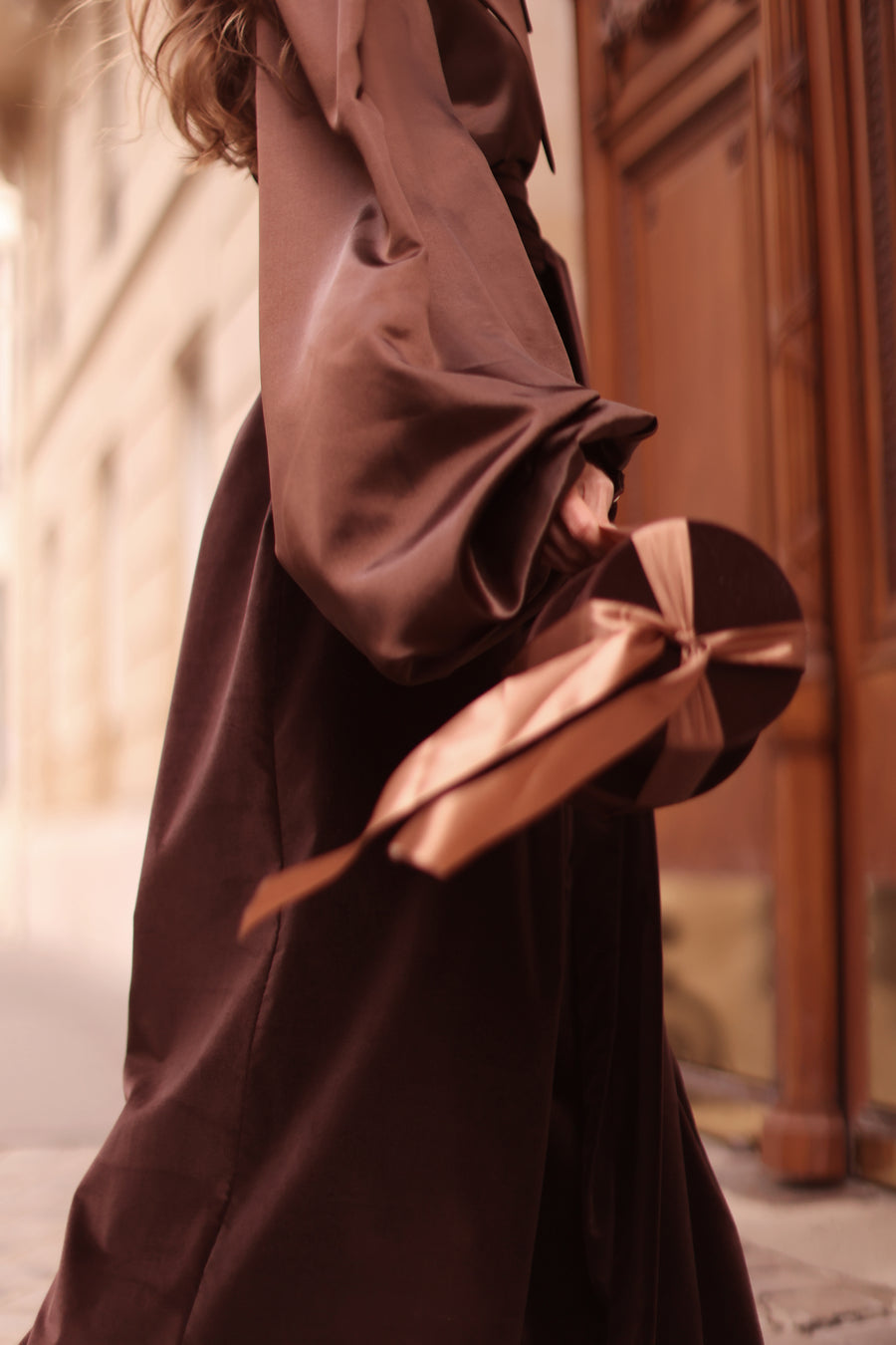 Brown Velvet Wrap Trousers