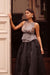  Grey Sheer Silk Orsay Blouse 