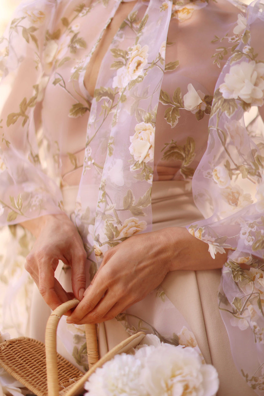 Cream Bouquet Rococo Blouse