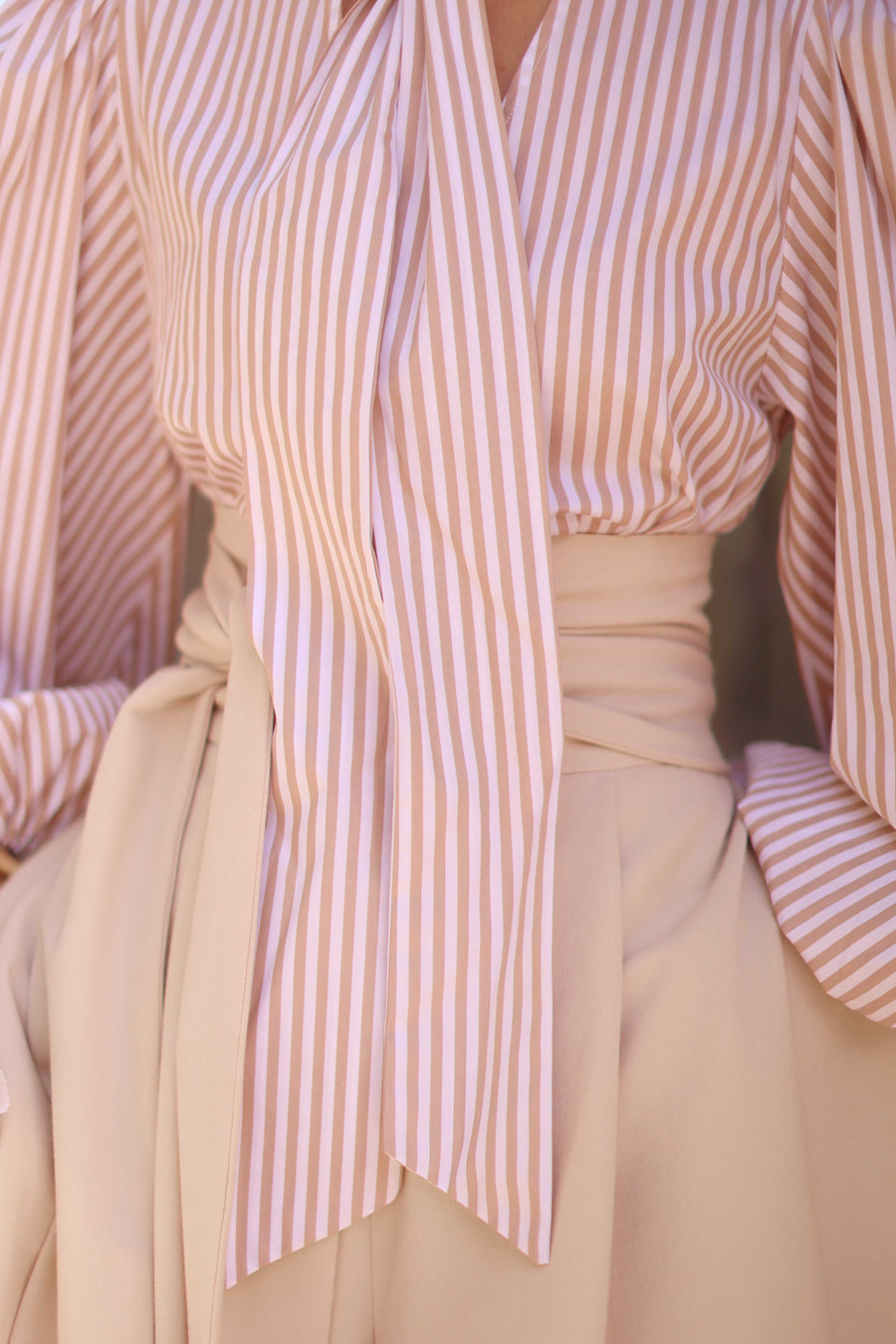 Rococo Brown Stripe Blouse