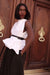 White Organza Orsay Blouse