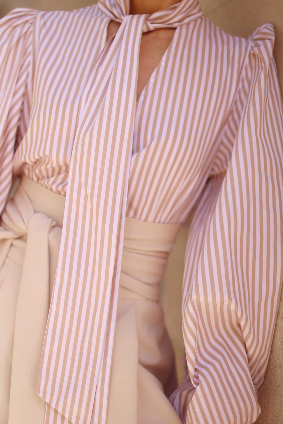 Rococo Brown Stripe Blouse