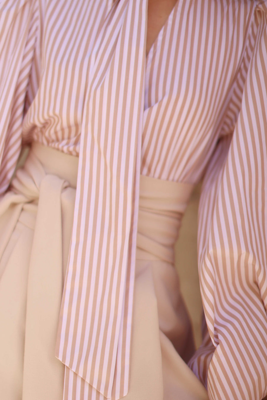 Rococo Brown Stripe Blouse