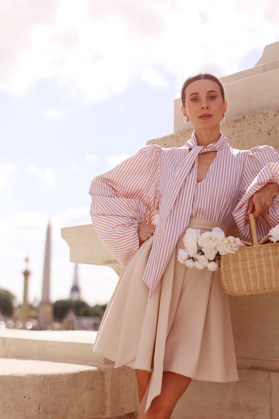 Rococo Brown Stripe Blouse