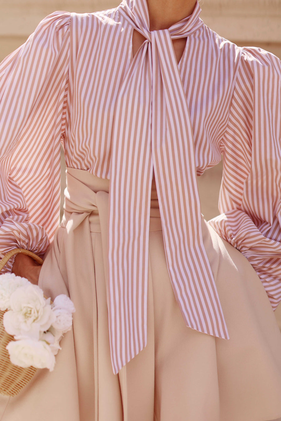 Rococo Brown Stripe Blouse
