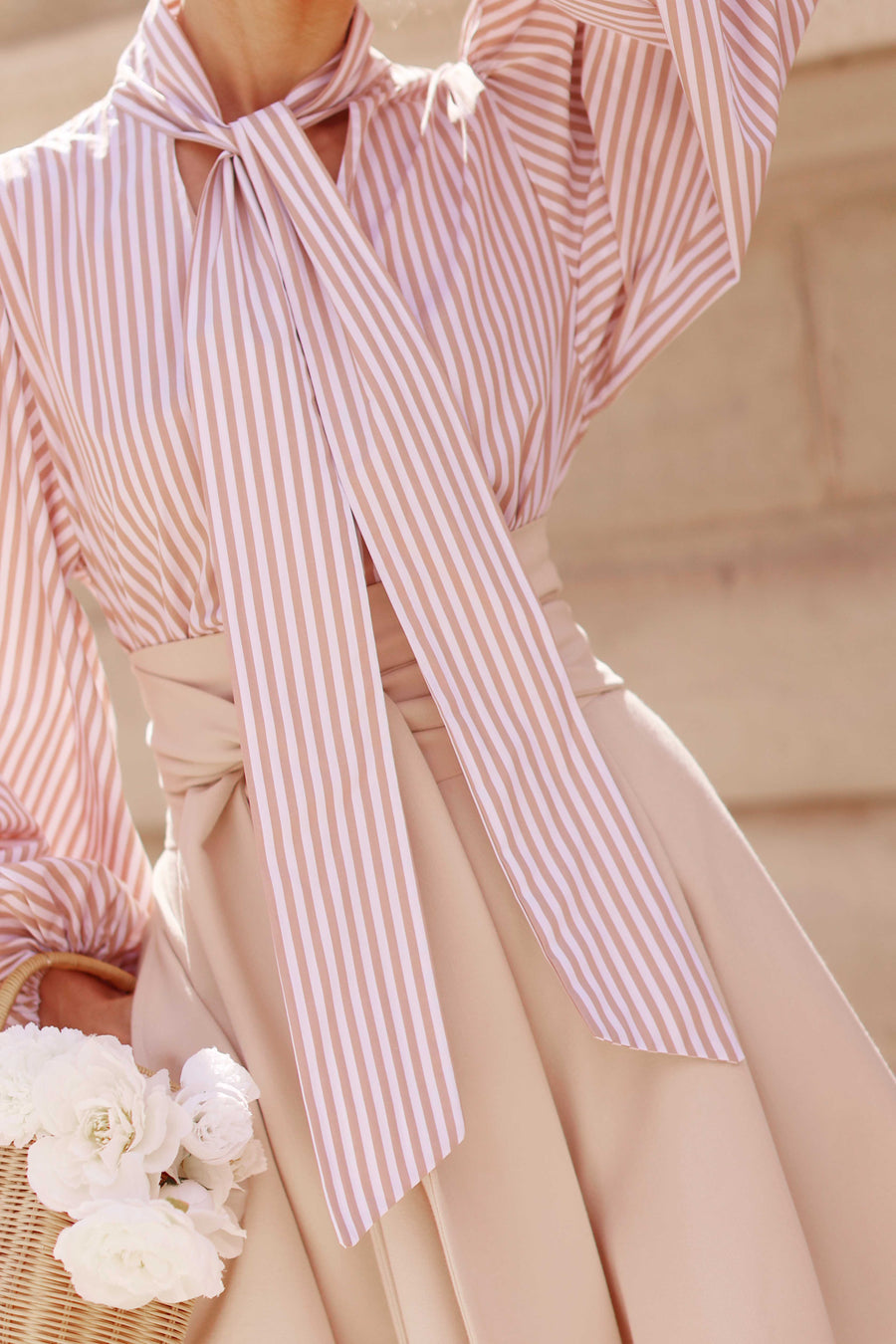 Rococo Brown Stripe Blouse