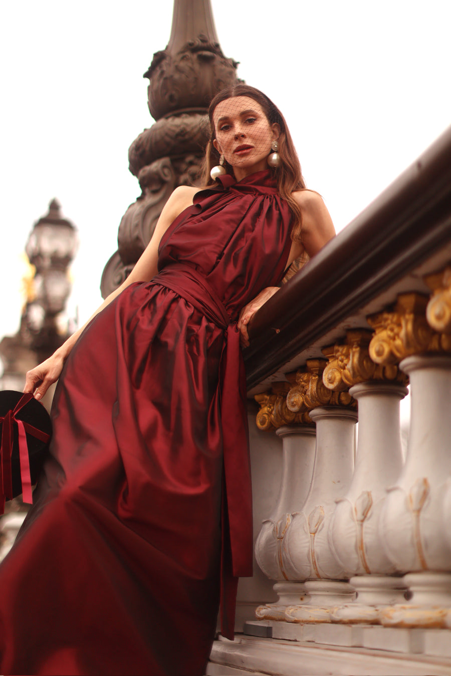 Bordeaux Taffeta Cadeau Dress