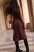 Brown Midi Wrap Dress