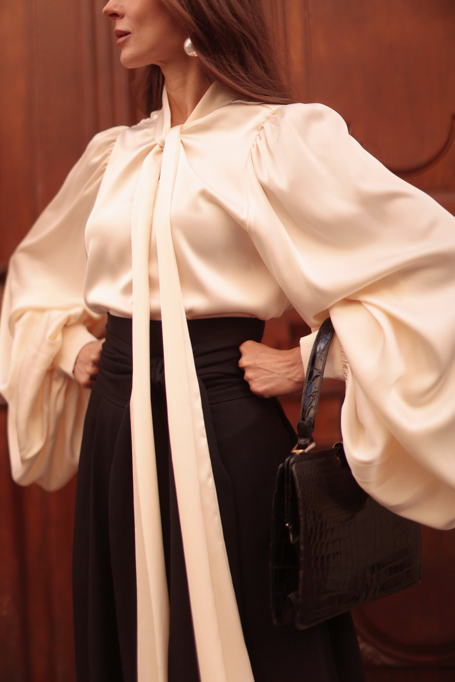 Cream Baroque Blouse