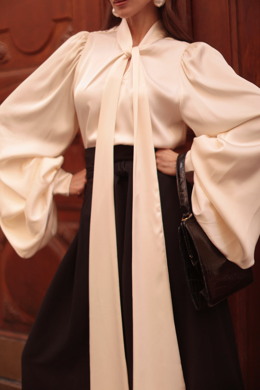 Cream Baroque Blouse