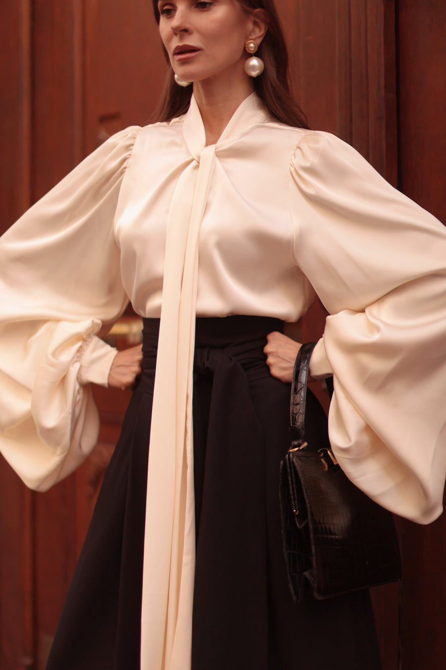Cream Baroque Blouse