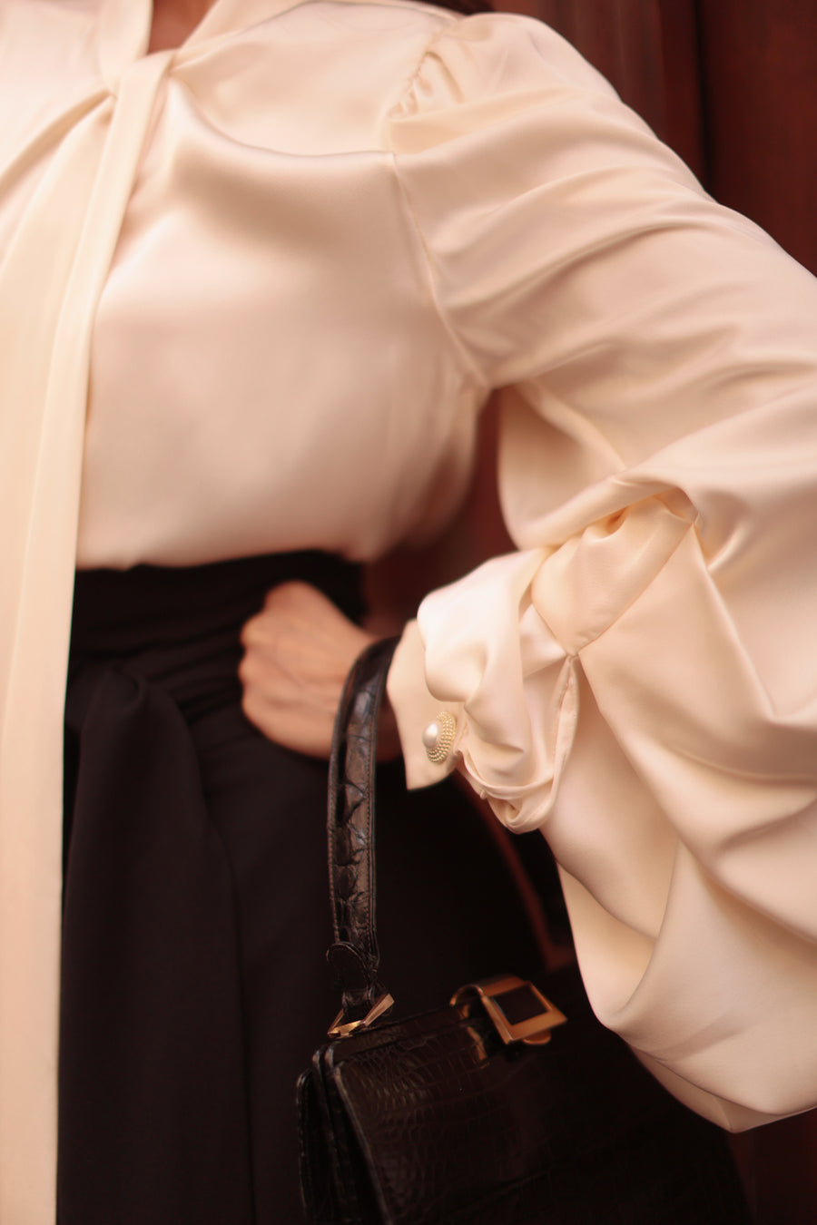 Cream Baroque Blouse