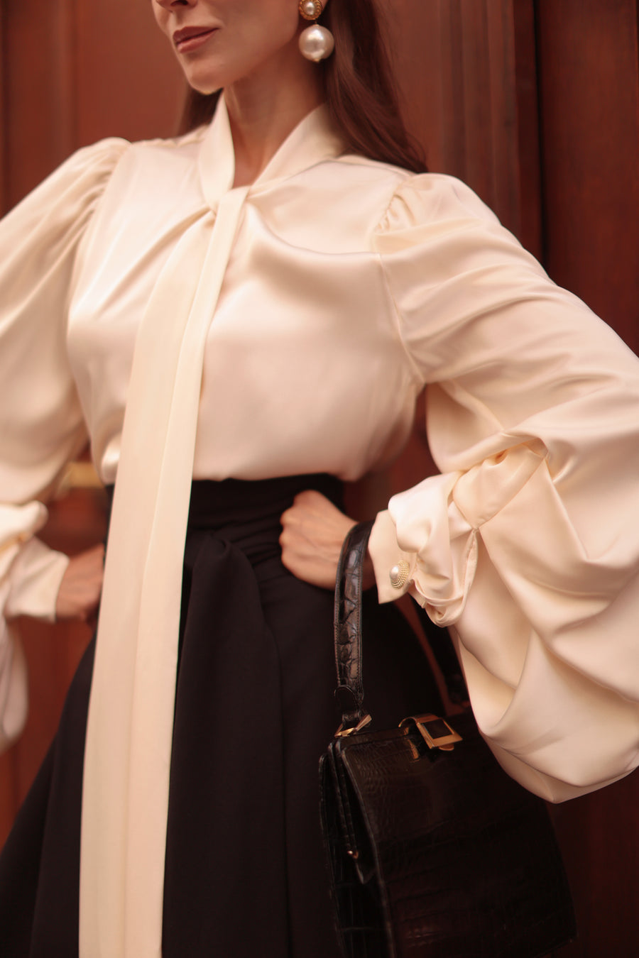 Cream Baroque Blouse