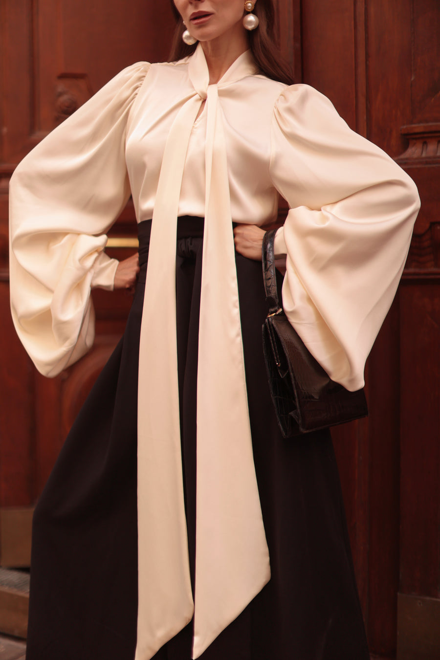 Cream Baroque Blouse