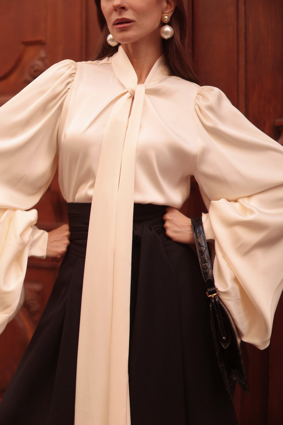 Cream Baroque Blouse