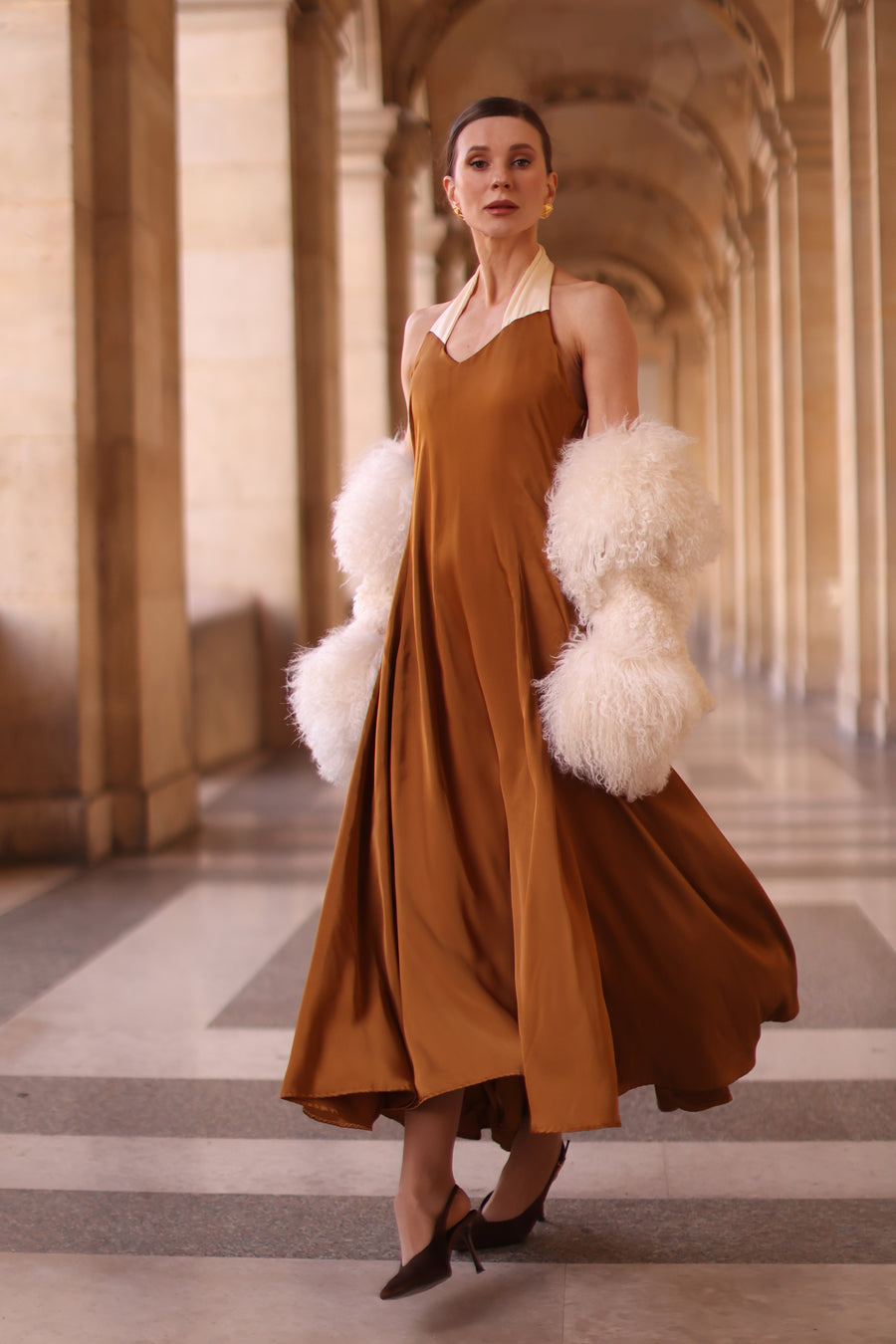 Brown Garnier Dress