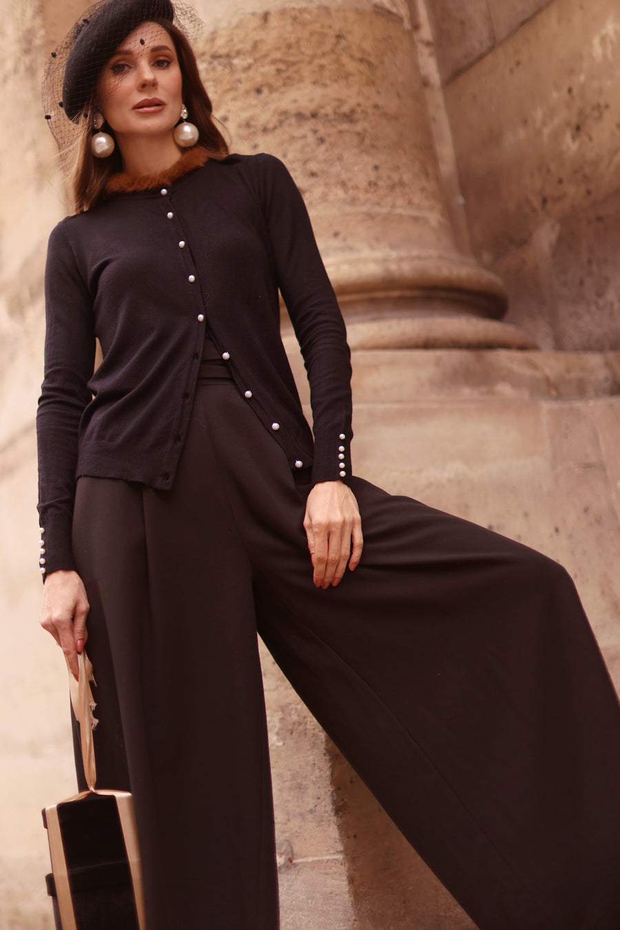 Pearl & Fur Cardigan