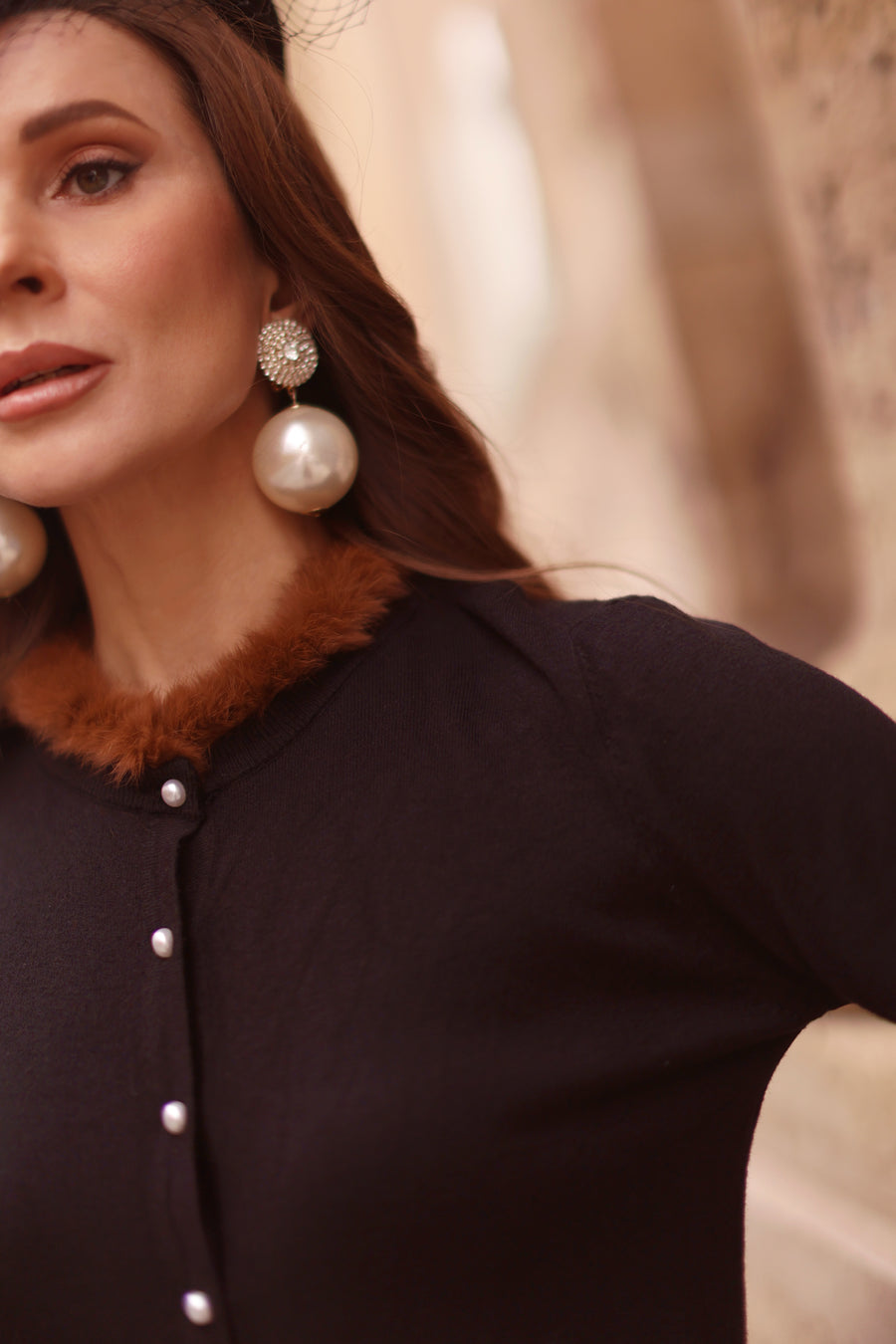 Pearl & Fur Cardigan