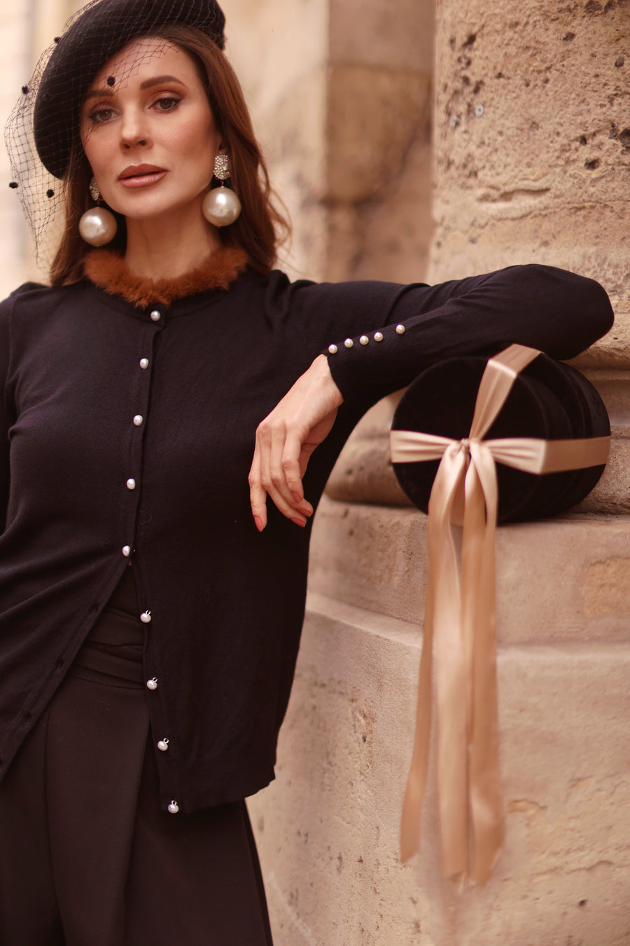 Pearl & Fur Cardigan