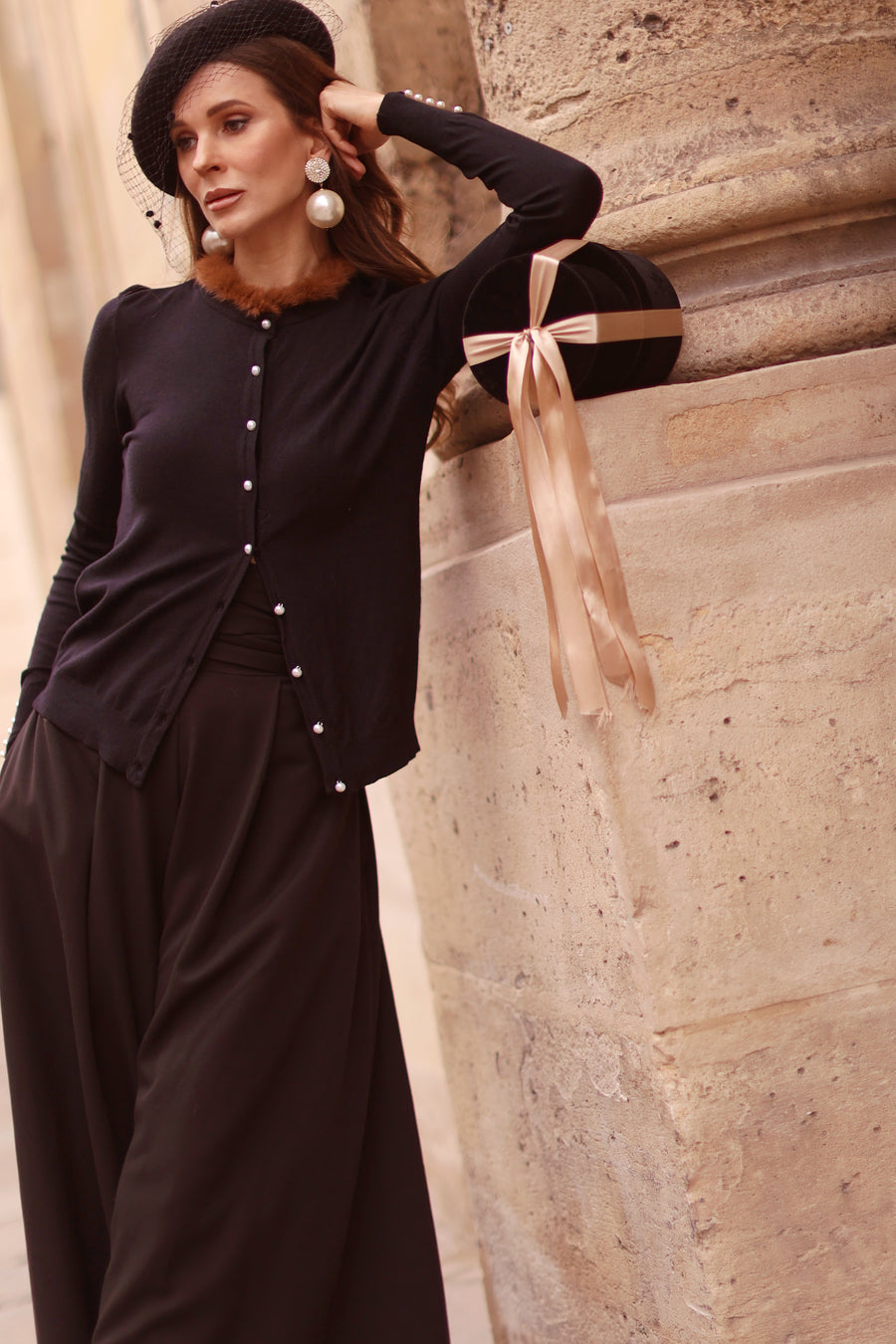 Pearl & Fur Cardigan