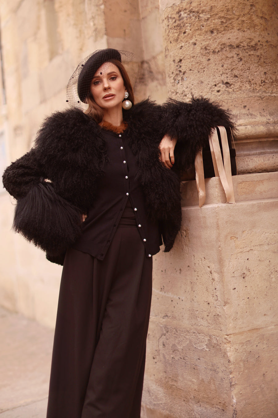 Pearl & Fur Cardigan