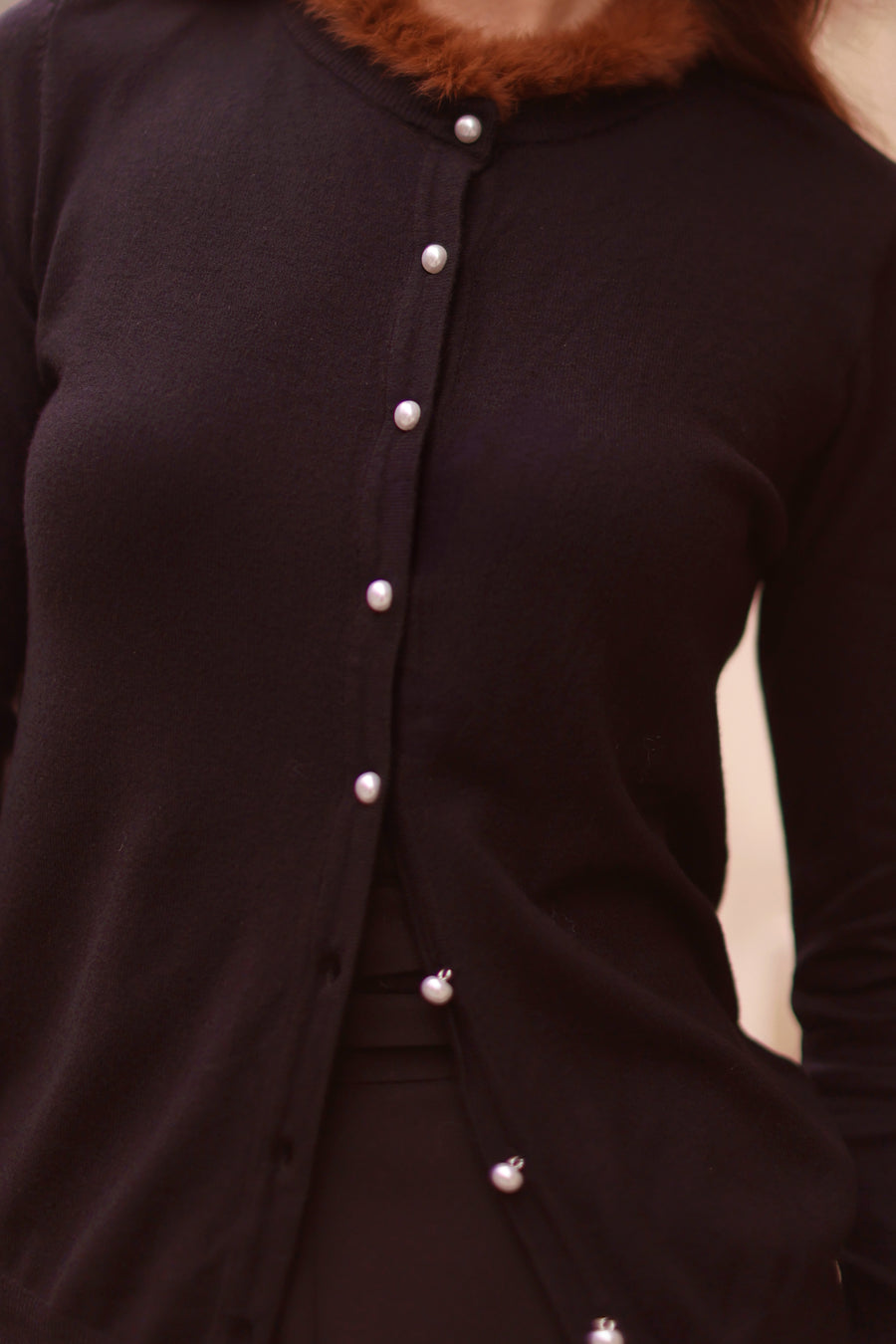 Pearl & Fur Cardigan