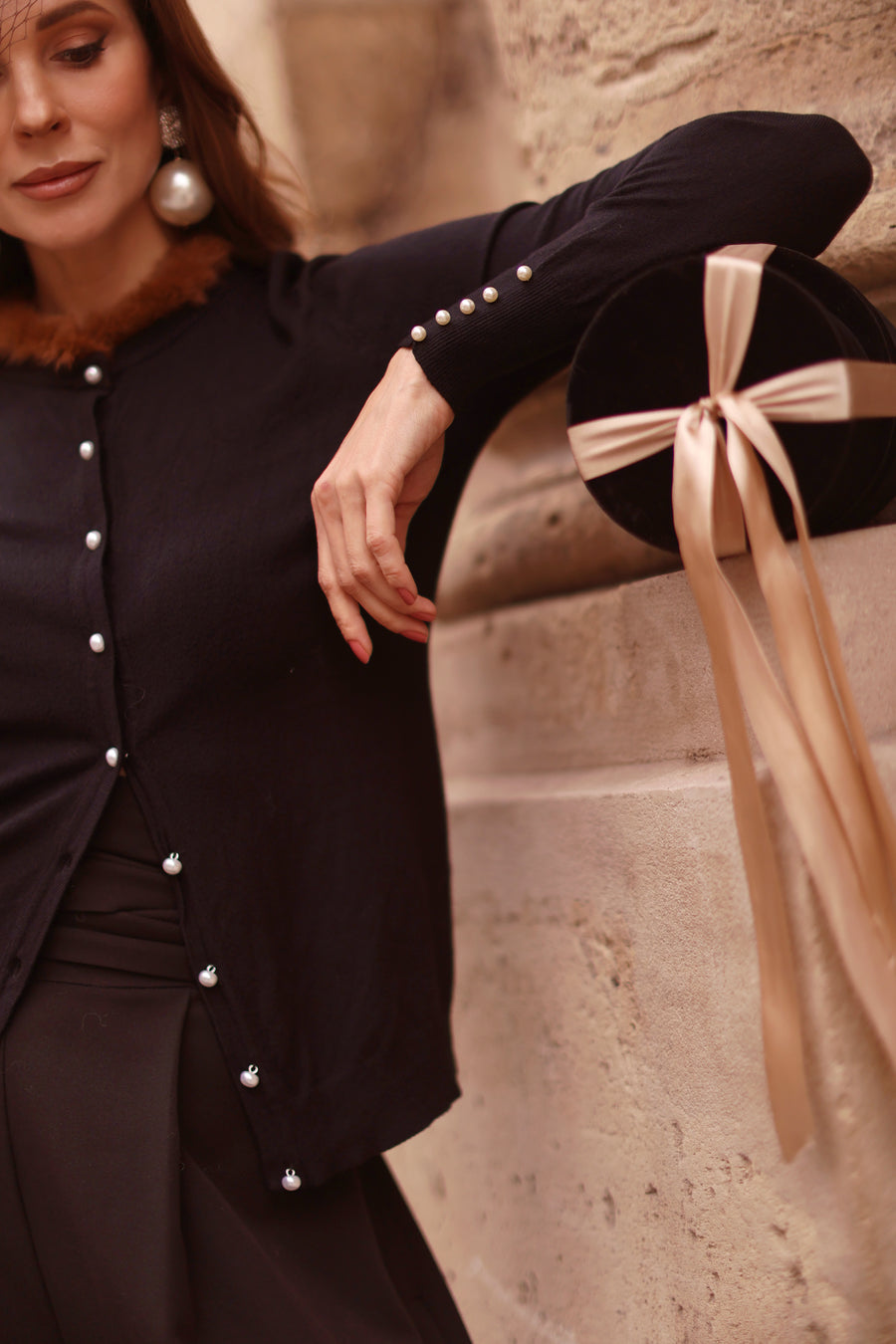 Pearl & Fur Cardigan