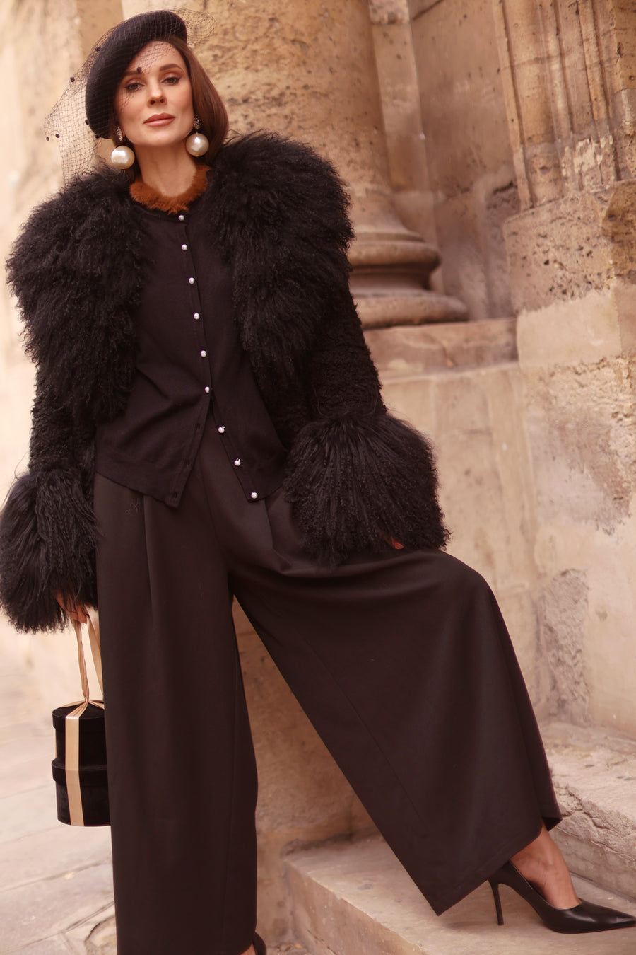 Pearl & Fur Cardigan