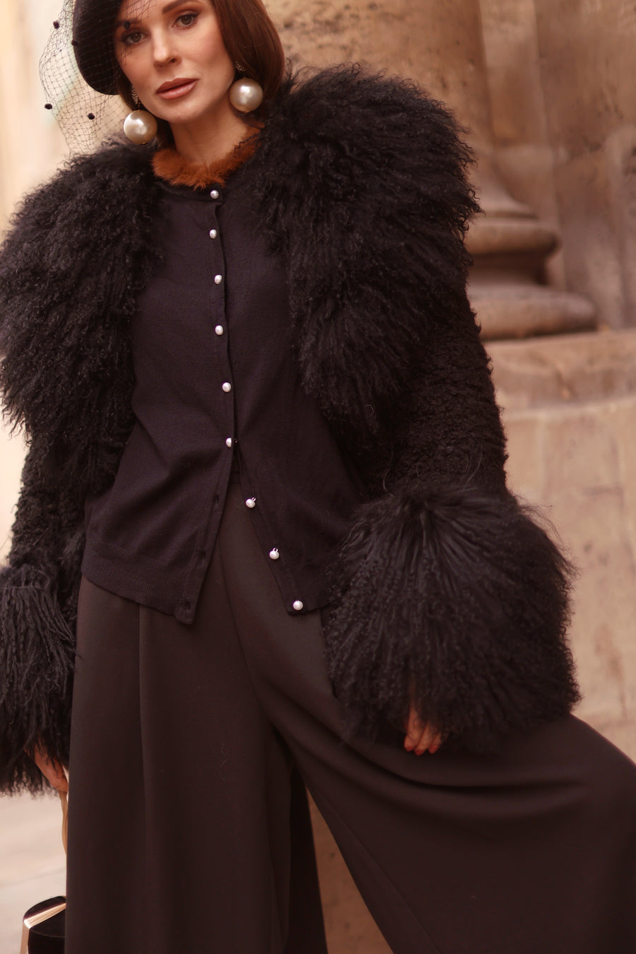 Pearl & Fur Cardigan