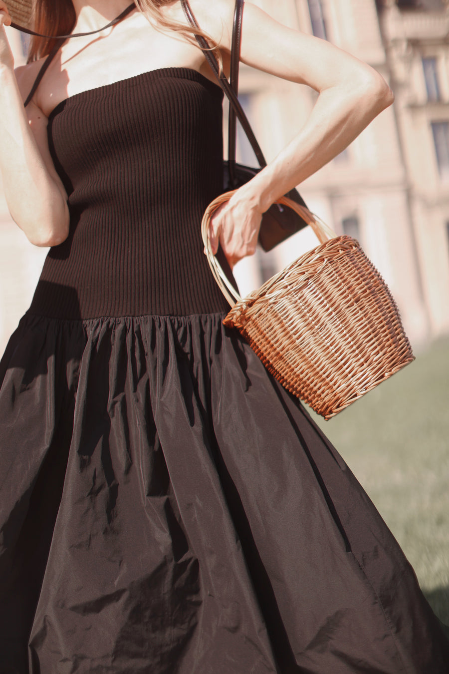 Ribbed Bandeau Dress