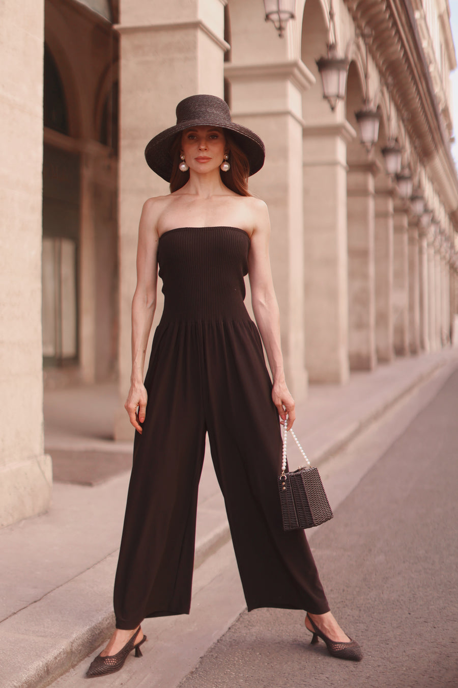 Ribbed Bandeau Jumpsuit