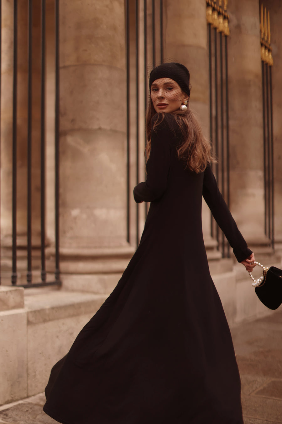 Black Turtleneck Swing Dress