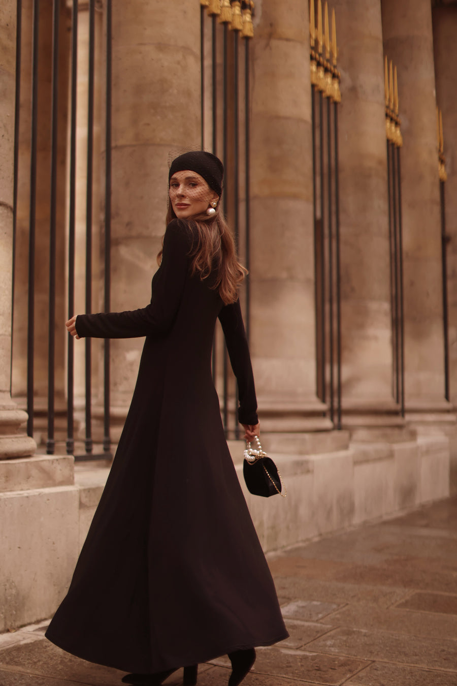 Black Turtleneck Swing Dress