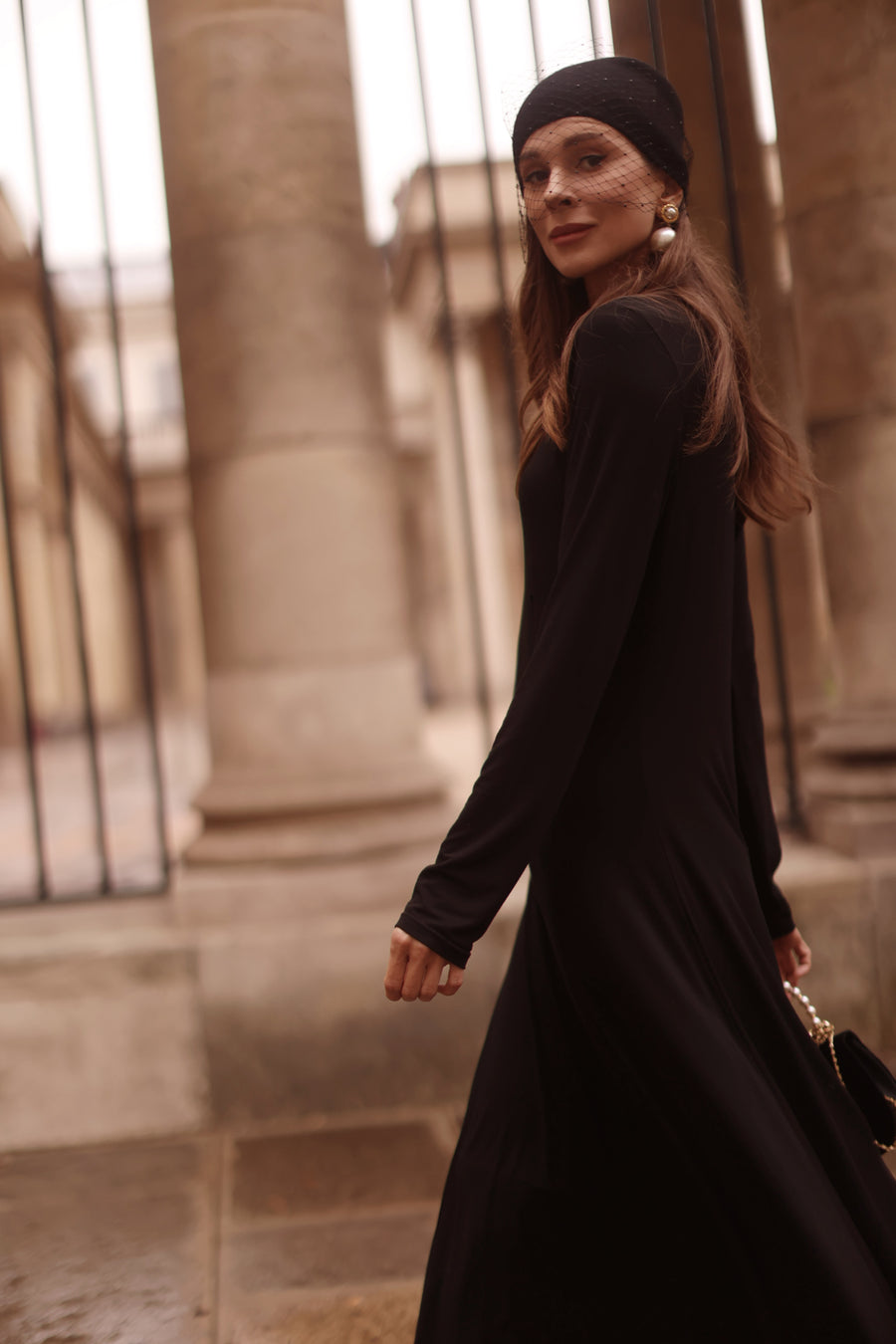 Black Turtleneck Swing Dress