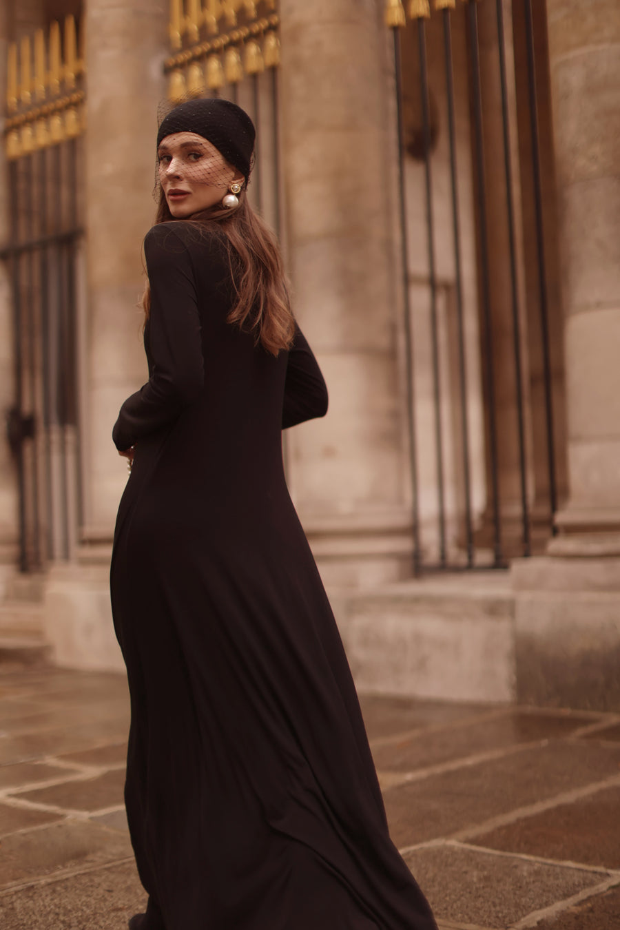 Black Turtleneck Swing Dress