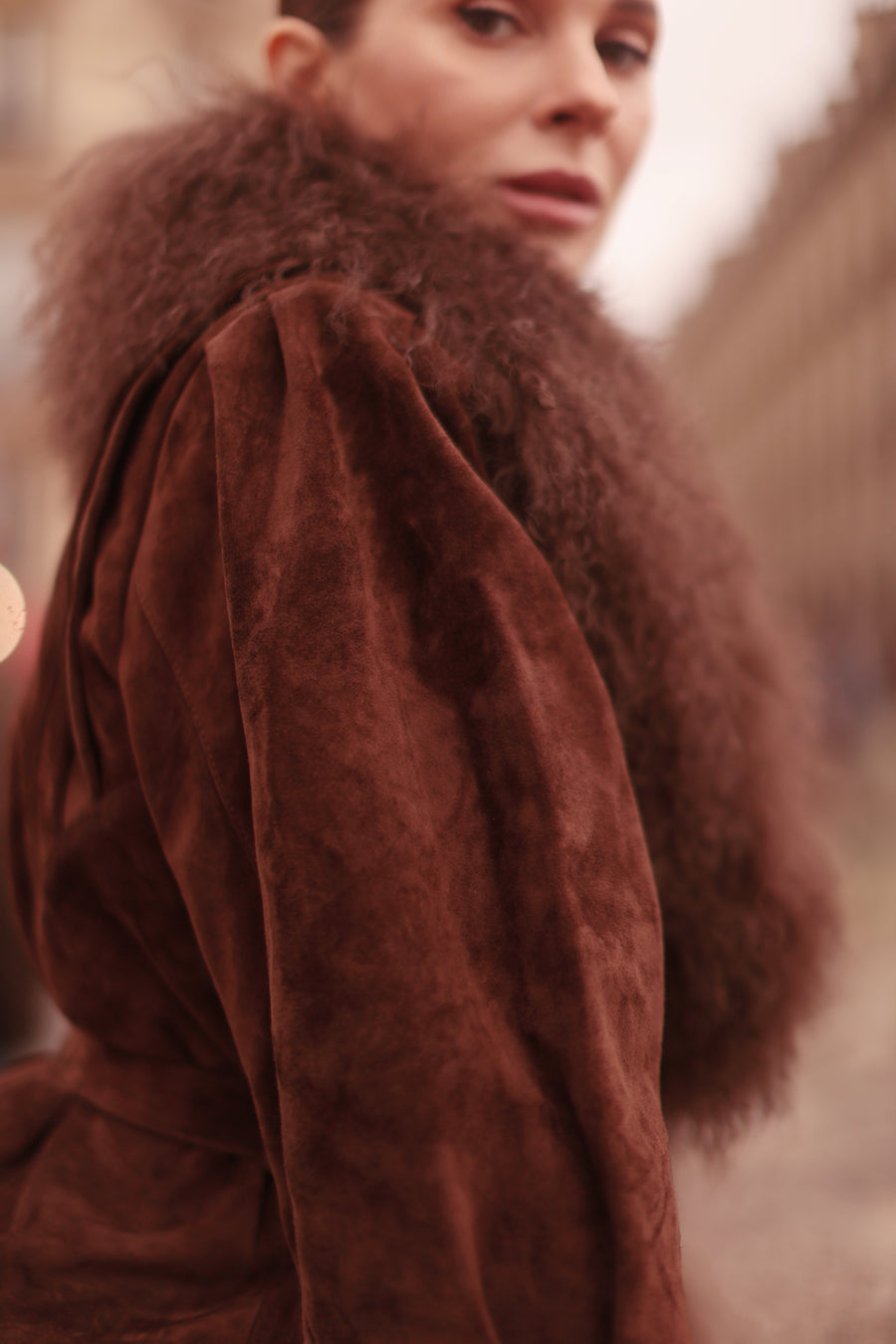 Chambord Brown Suede Coat