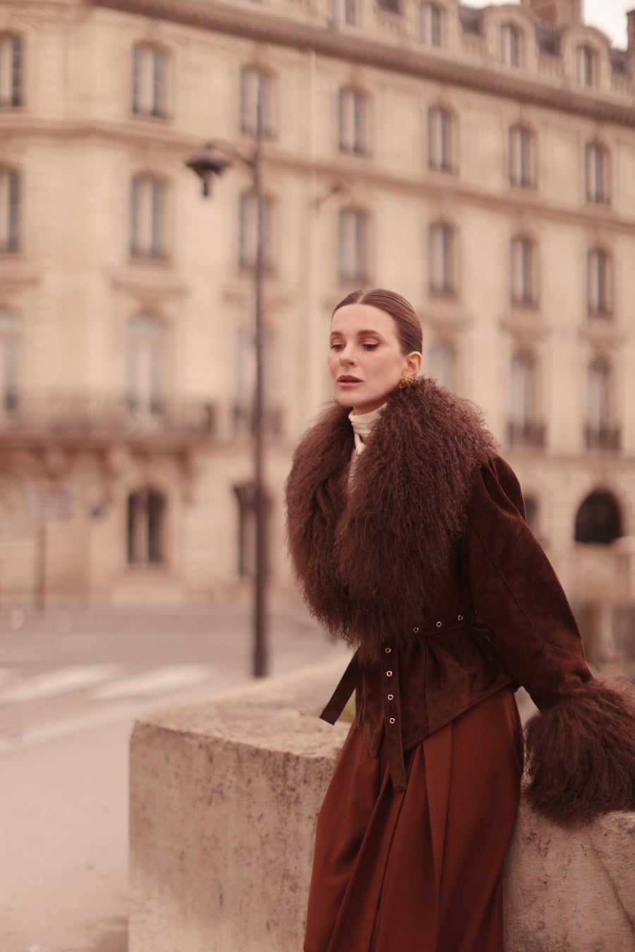 Chambord Brown Suede Coat