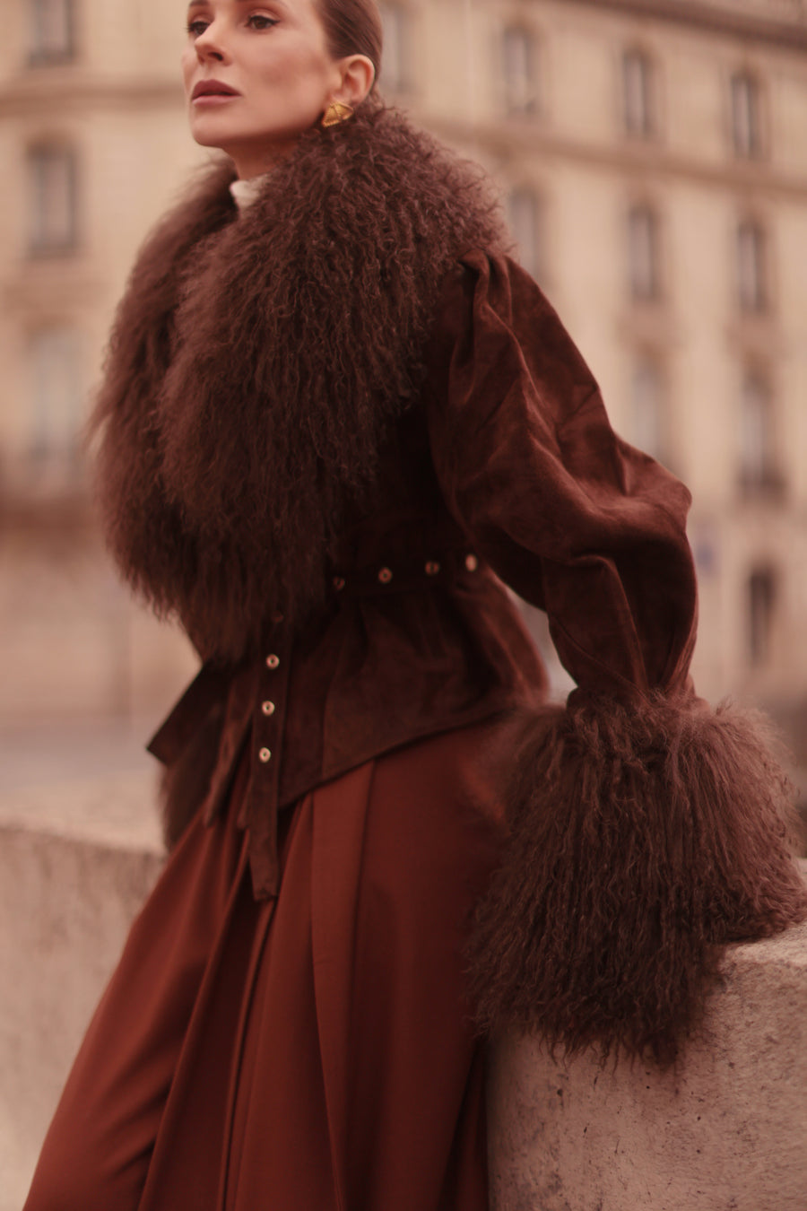 Chambord Brown Suede Coat