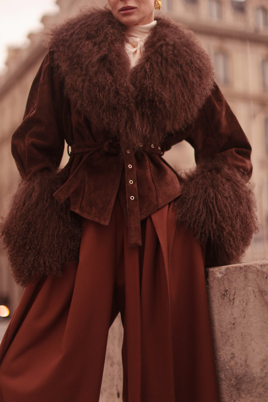 Chambord Brown Suede Coat